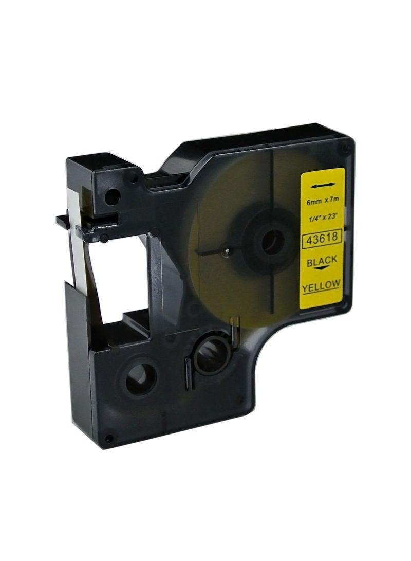 Generic PUTY 10 Rolls Self-Adhesive Laminated Label Tape Maker Replacement Black on Yellow  - Image 2