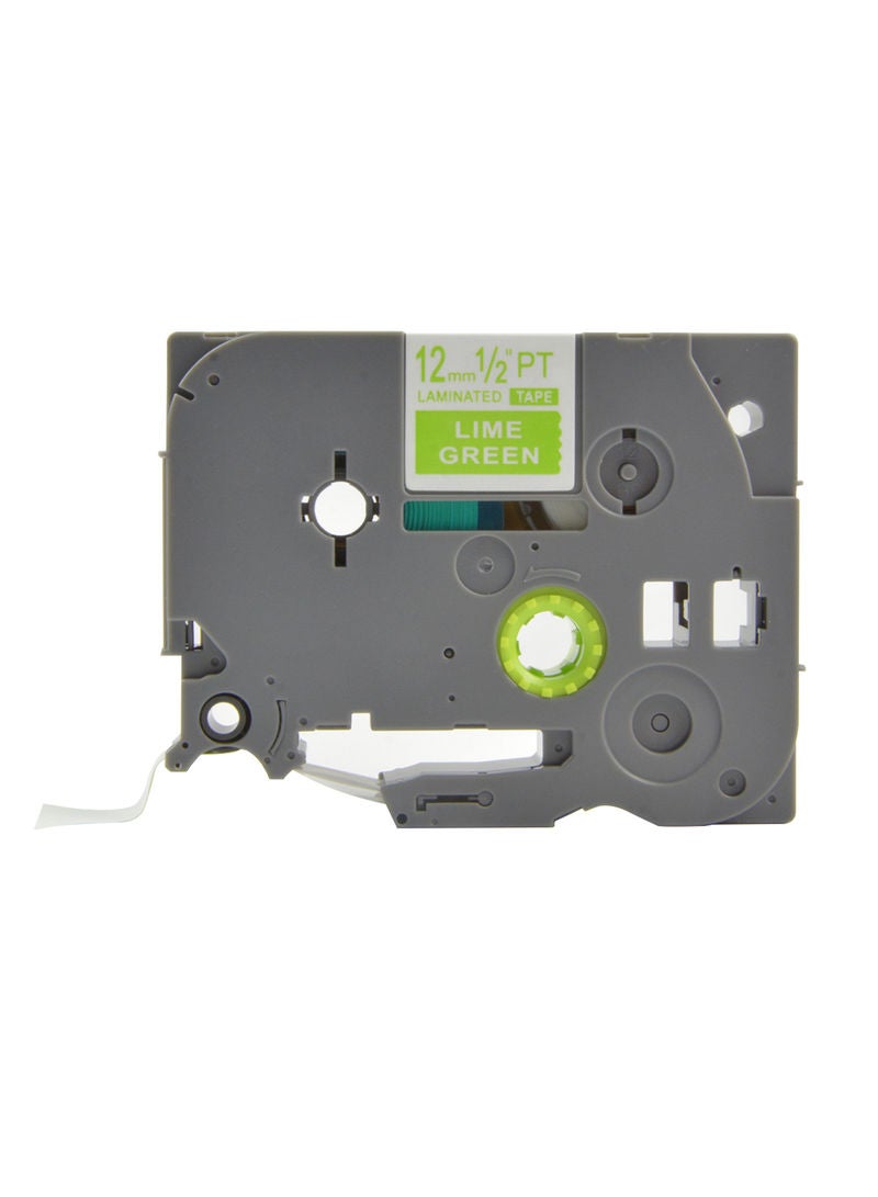 PUTY 4 Rolls Self-Adhesive White On Green Label Maker Tape Multicolour