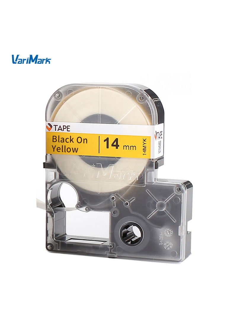 Black On Yellow Label Ribbon Tape Black on Yellow - Image 3