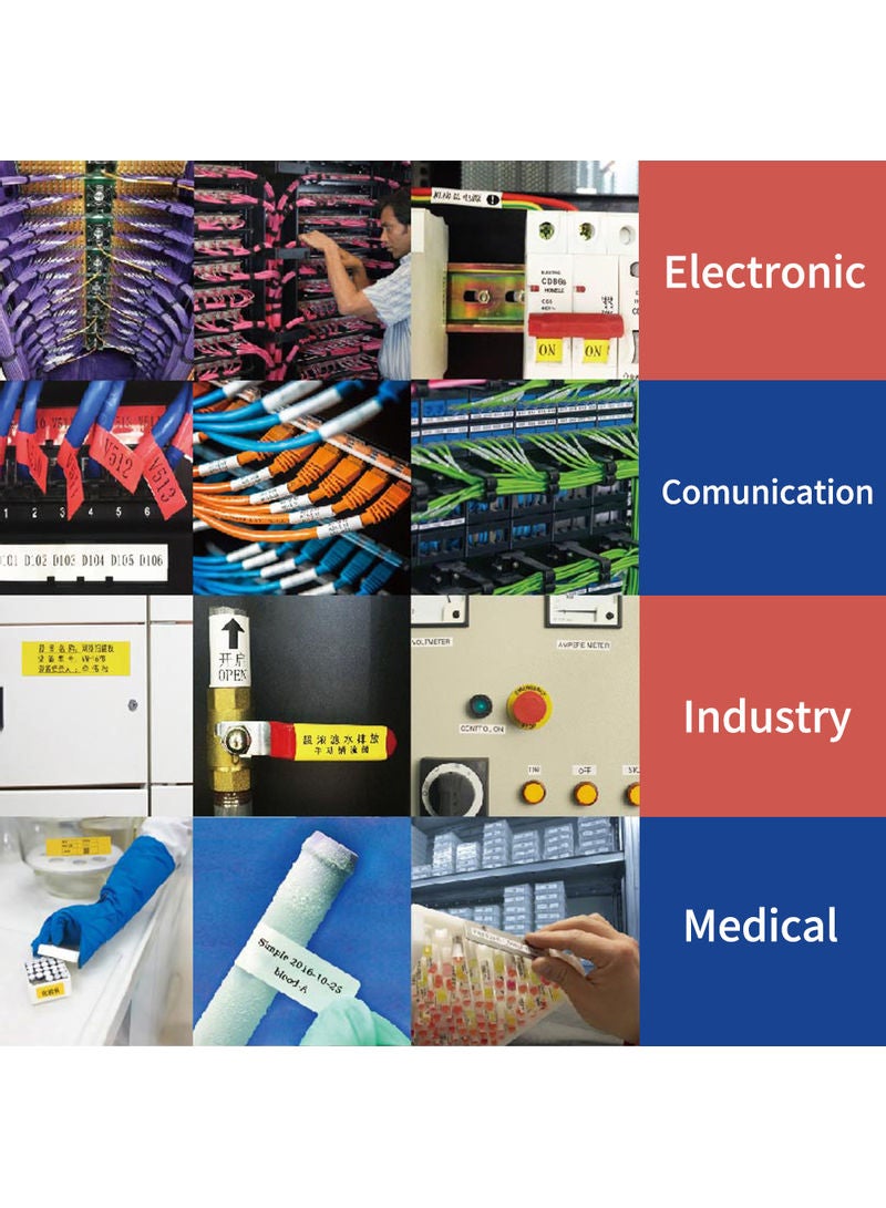 Black On Yellow Label Ribbon Tape Black on Yellow - Image 3