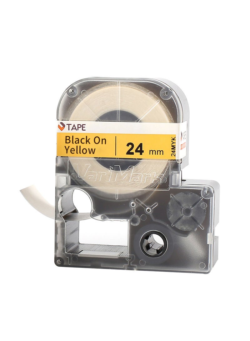 Label Ribbon Tape Black on Yellow - Image 3