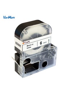 Generic Label Ribbon Tape Replacement Black on White  - Image 3