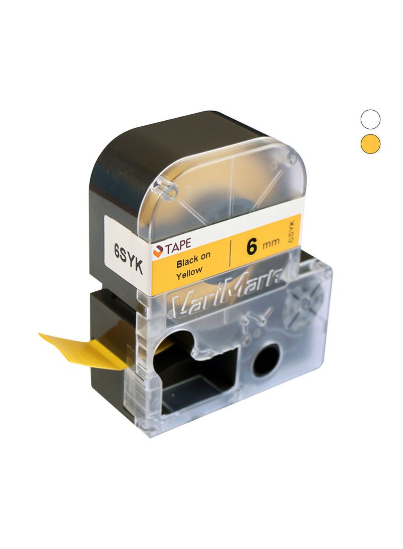 Label Ribbon Tape Replacement Black on Yellow - Image 4