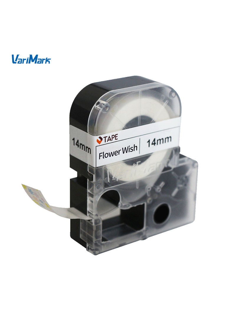 Self-Adhesive Flower Language And Wish Label Paper Black - Image 2