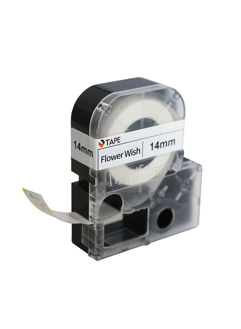 Self-Adhesive Flower Language And Wish Label Paper Black - Image 3