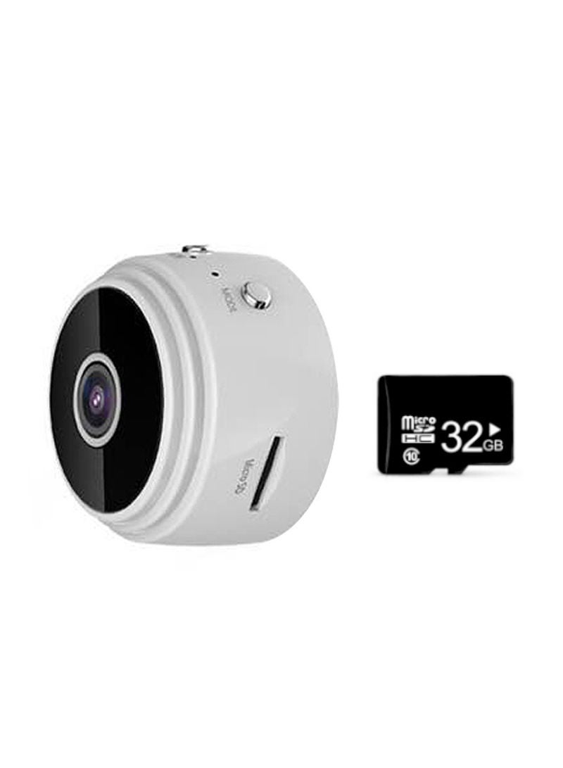 1080P Mini WiFi Outdoor Portable Cameras White  - Image 1