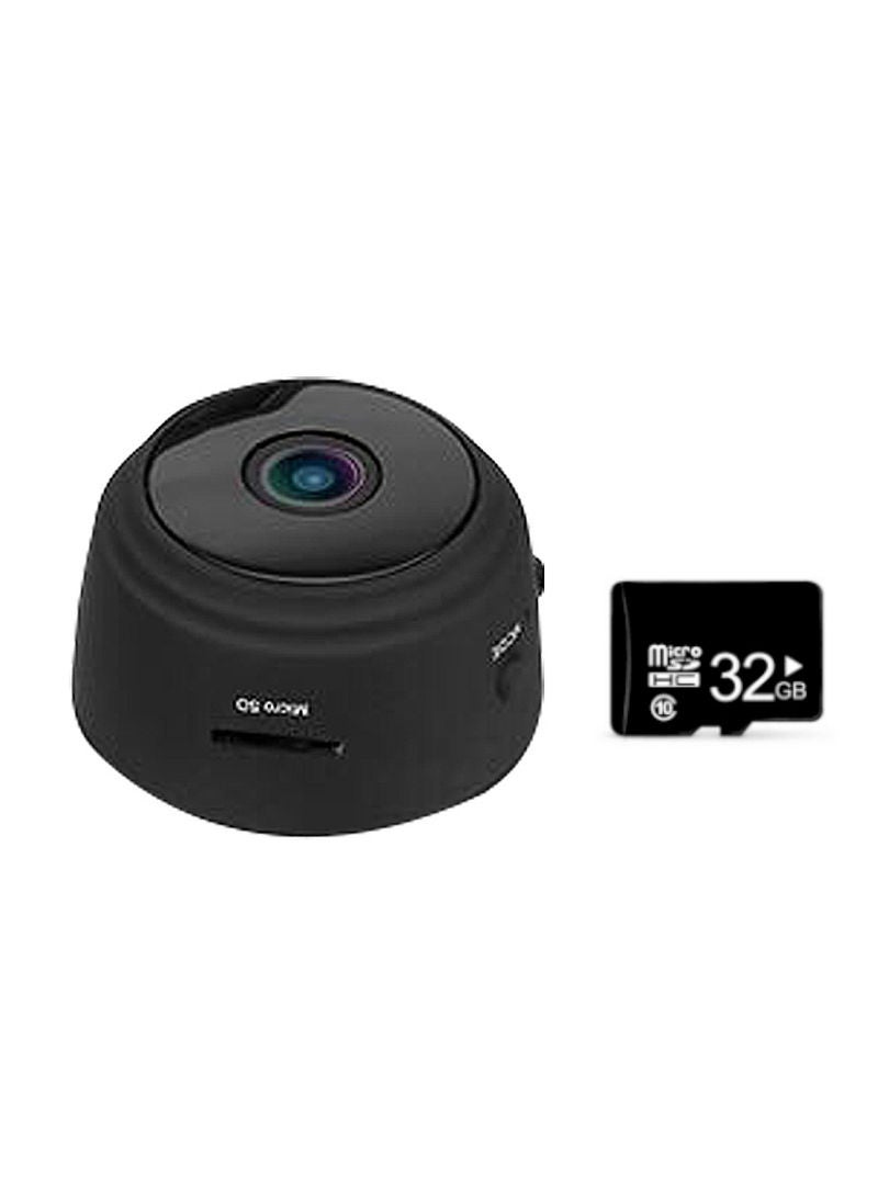 1080P Mini WiFi Outdoor Portable Cameras Black  - Image 1