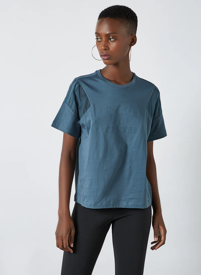 adidas Originals Mesh Sleeve T-Shirt Legblu