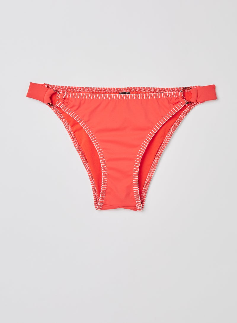 trendyol - Ruched Back Ring Detailed Bikini Bottom Vermilion - Image 1
