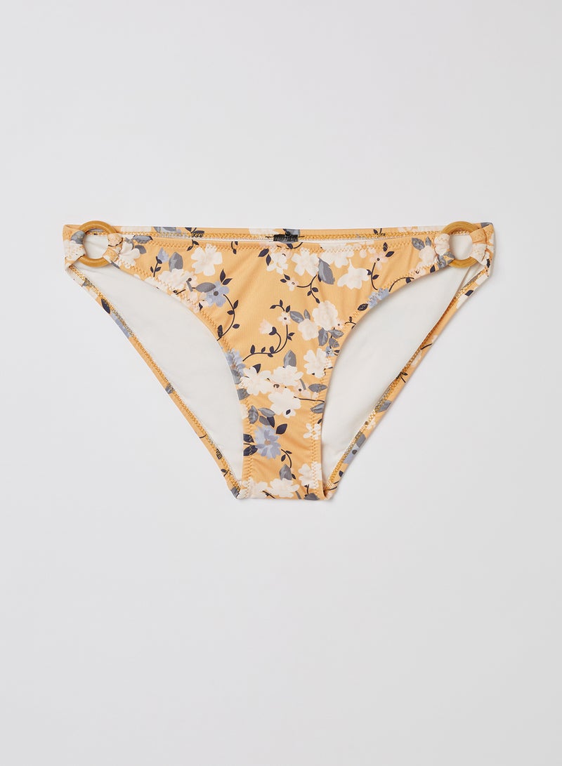 trendyol - Floral Patterned Ring Detailed Bikini Bottom Multi Color - Image 1