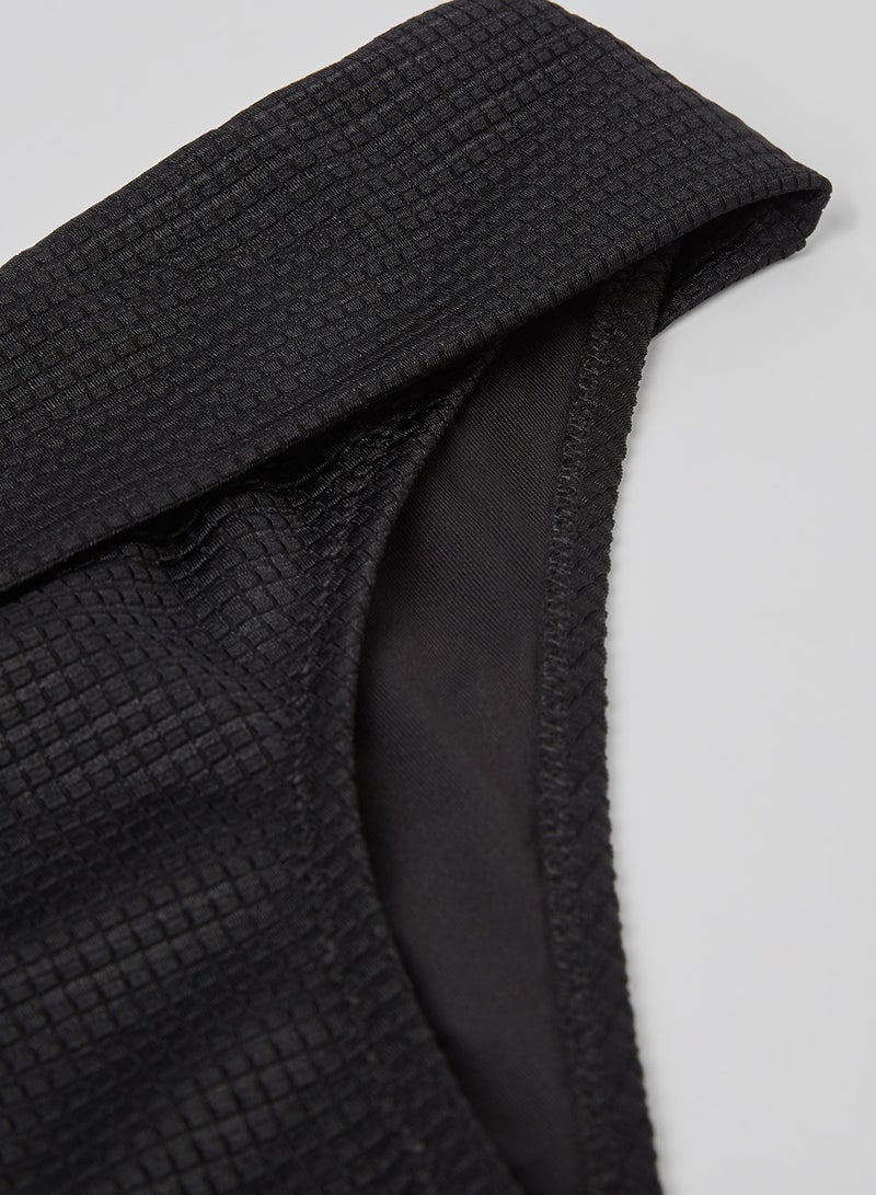 trendyol - Textured Wide Waistband Bikini Bottom Black - Image 1