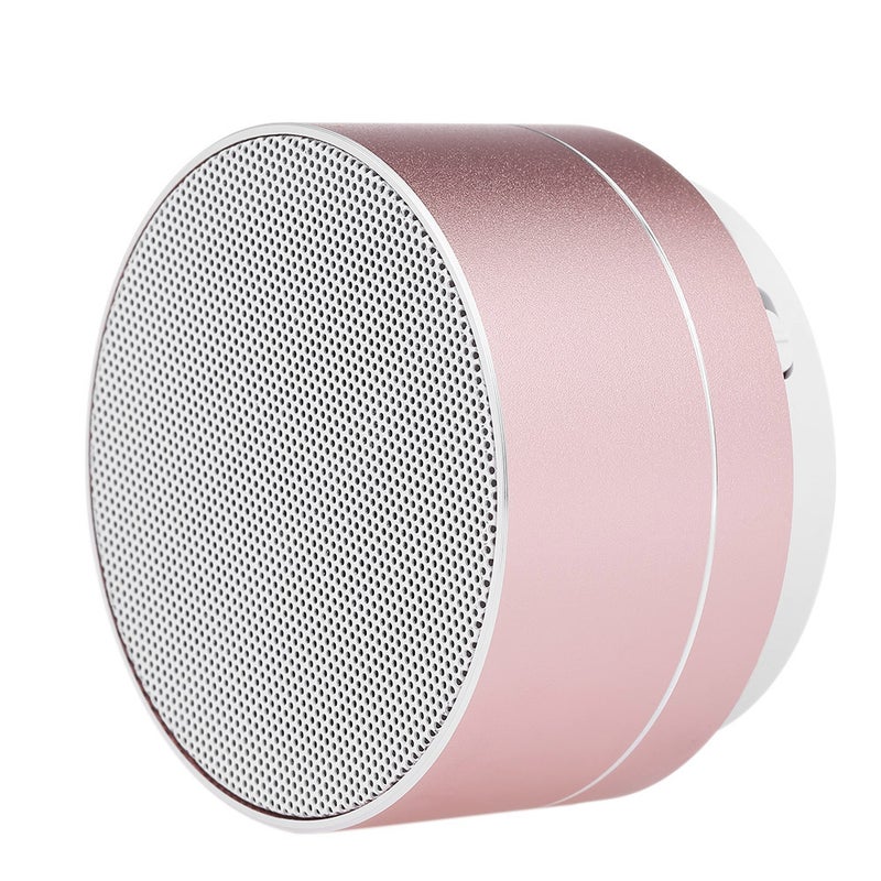 Mini Super Bass Subwoofer Stereo Bluetooth Speaker Pink Gold - Image 1