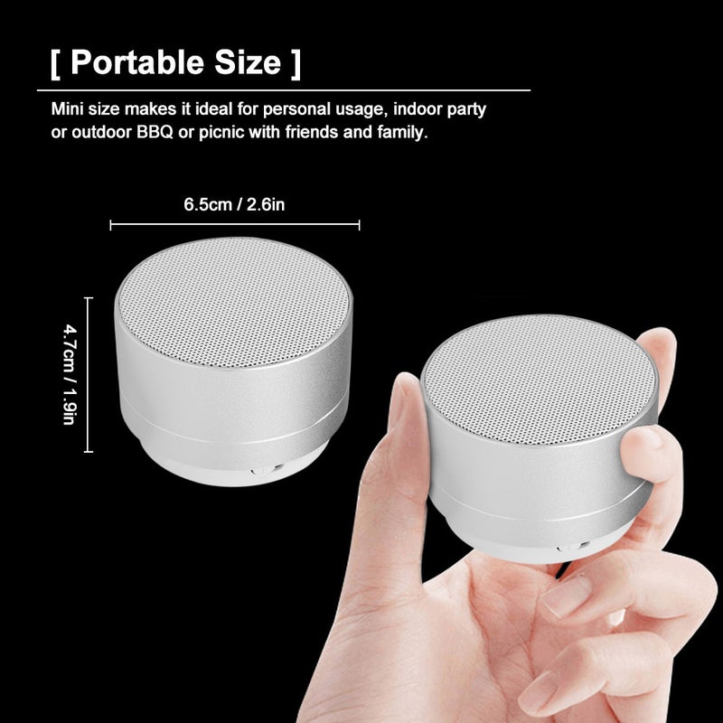 Mini Super Bass Subwoofer Stereo Bluetooth Speaker Pink Gold - Image 3