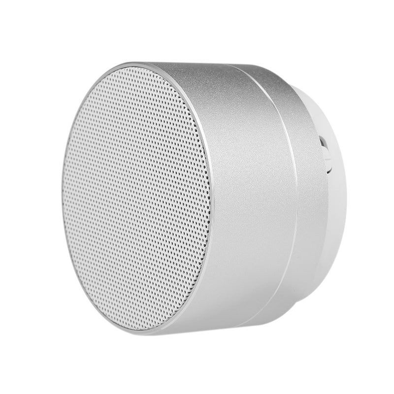 Mini Super Bass Subwoofer Stereo Bluetooth Speaker Silver - Image 1