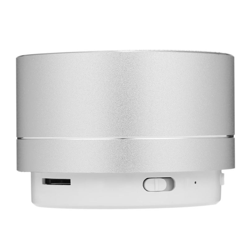 Mini Super Bass Subwoofer Stereo Bluetooth Speaker Silver - Image 4
