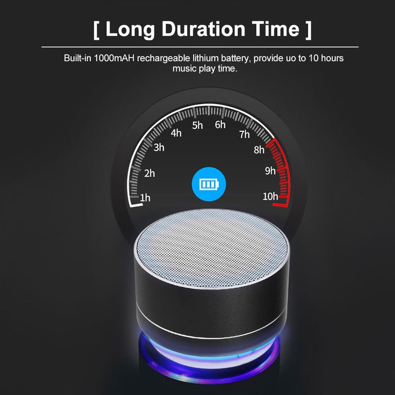 Mini Super Bass Subwoofer Stereo Bluetooth Speaker Silver - Image 5