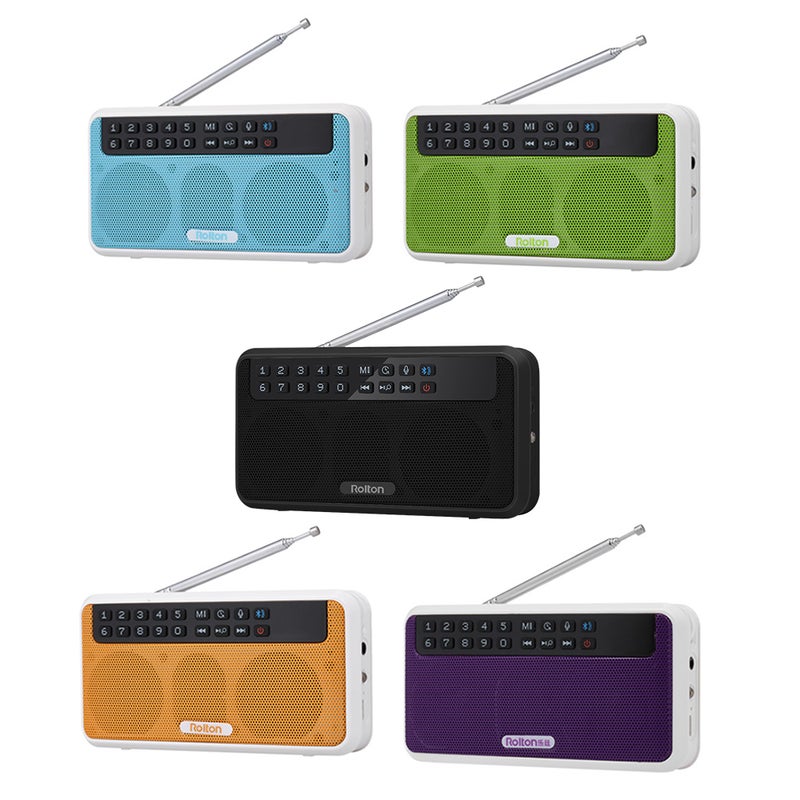 Rolton - E500 Wireless Bluetooth HiFi Stereo Speaker Blue - Image 1