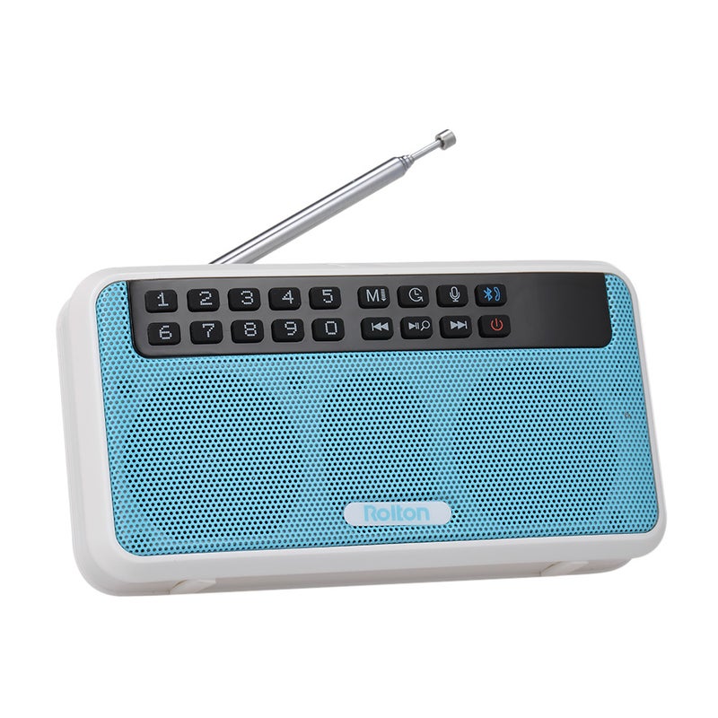 Rolton - E500 Wireless Bluetooth HiFi Stereo Speaker Blue - Image 1