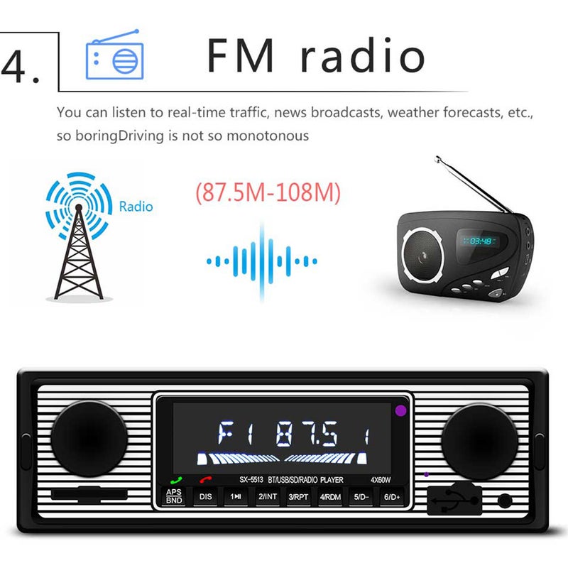 Car Stereo Bluetooth MP3 Player Silver - Image 5