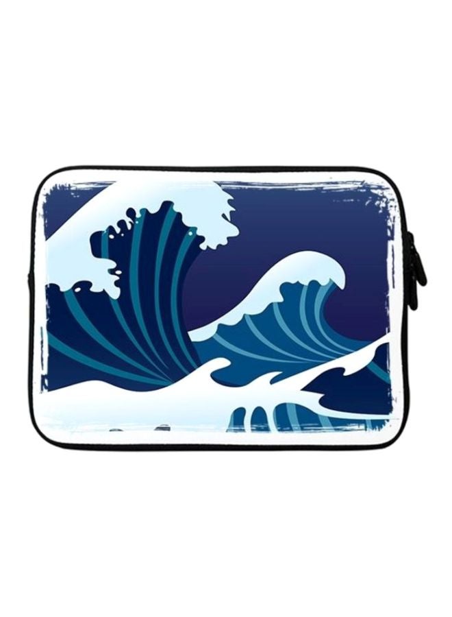 Stylizedd Premium Designer Sleeve With Strap For 15 Inch Laptops Japanese Sea - Image 1