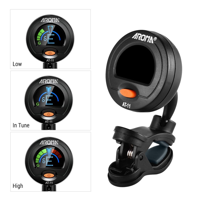 AT-11 Clip-on Tuner Color Screen for Chromatic Guitar Bass Ukulele Violin - v1602830233/N40926868A_4