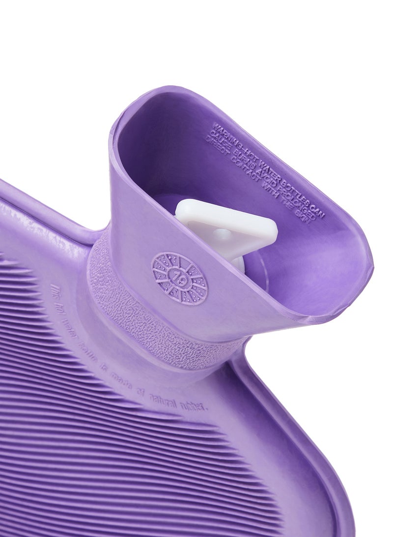 3W Healthcare Hot Water Bottle 2L - Violet - Cold and Hot Pack with Knitted cover, Hot pack for Pain Relief, Cramps, Menstrual pain Relief Therapy  - Image 2
