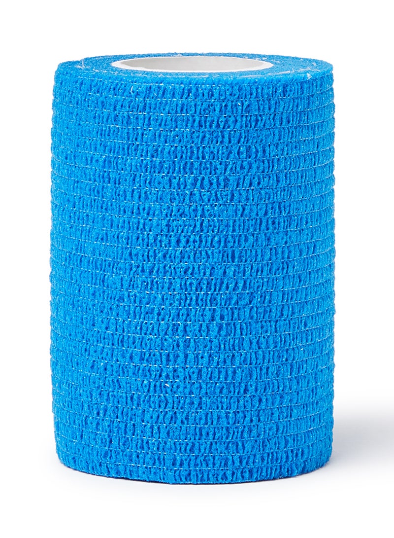 3W Healthcare First Aid Athletic Wrap Blue, Elastic Self Adhesive Tape, Self Adherent Cohesive Wrap Bandages 4.5 Meter - Image 2