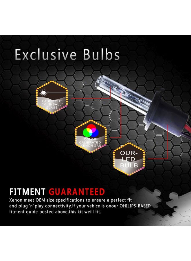 2-Piece Hid Xenon Headlight Bulbs Conversion Kit