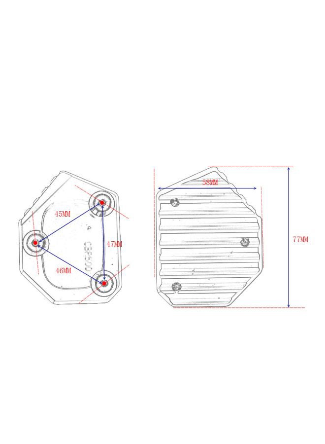 Generic Aluminum Extension Pad Plate Cover For Honda Cb400/Nc700/Cb250f  - Image 2