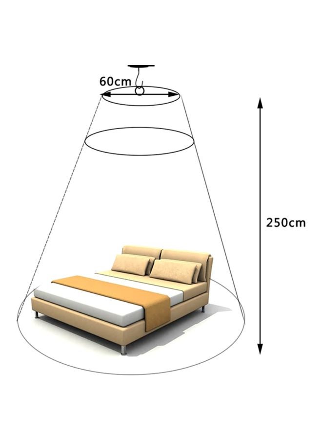 Bed Mosquito Net Polyester White 250x60x850cm