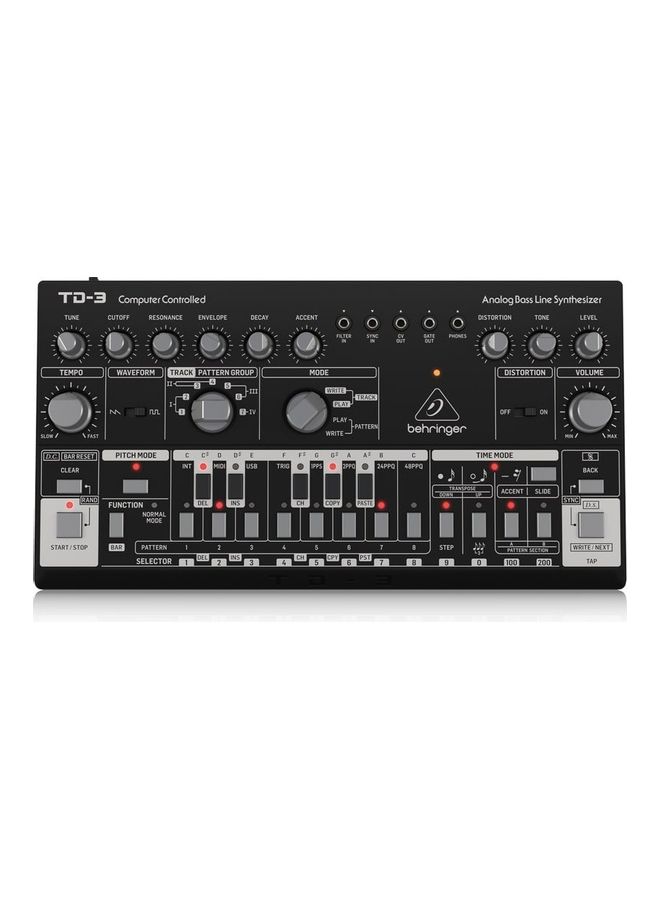 behringer Analog Bass Line Synthesizer TD3BK Black - Image 1