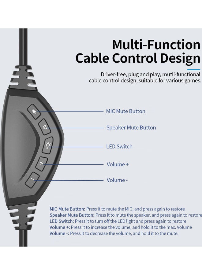 Ajazz Gaming Over Ear Wired Headset With Mic For PS4/PS5/XOne/XSeries/NSwitch/PC - Image 4
