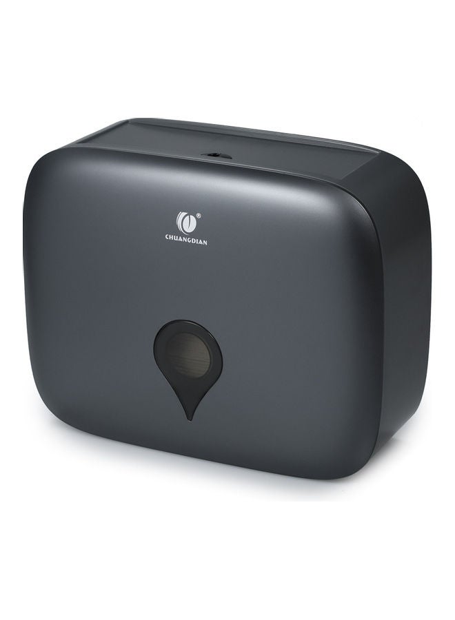 CHUANGDIAN - Wall Mounted C-Fold Toilet Paper Tissue Dispenser Grey 26.7*10.2*21.3cm - Image 1