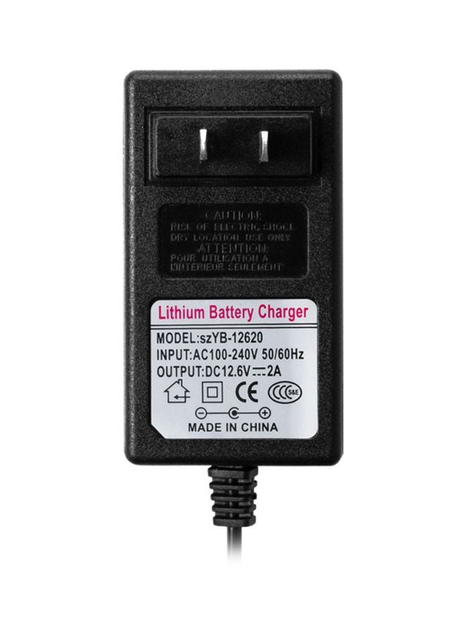 Lithium Battery Charger Adapter Black - Image 1