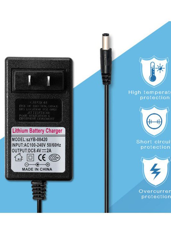 Lithium Battery Charger Adapter Black - Image 2