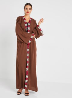 حياة عباية بقصة كلاسيكية بني  - Image 1