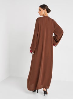 حياة عباية بقصة كلاسيكية بني  - Image 2