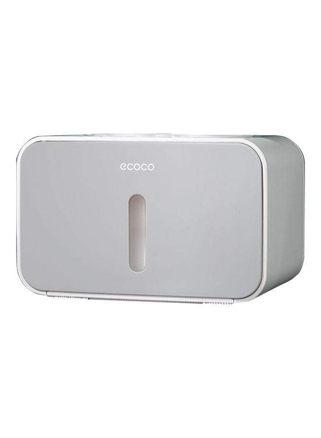ecoco Wall Mounted Paper Roll Tissue Box Grey 21.5*14*14centimeter - Image 1