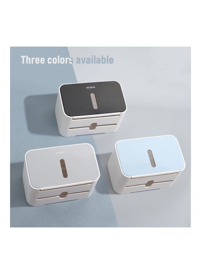 ecoco Wall Mounted Paper Roll Tissue Box Grey 21.5*14*14centimeter - Image 5