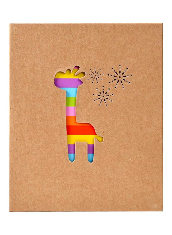 Generic 100-Pages Animal Themed Baby Photo Album Beige/Pink/Blue 10.2x15.2cm  - Image 1