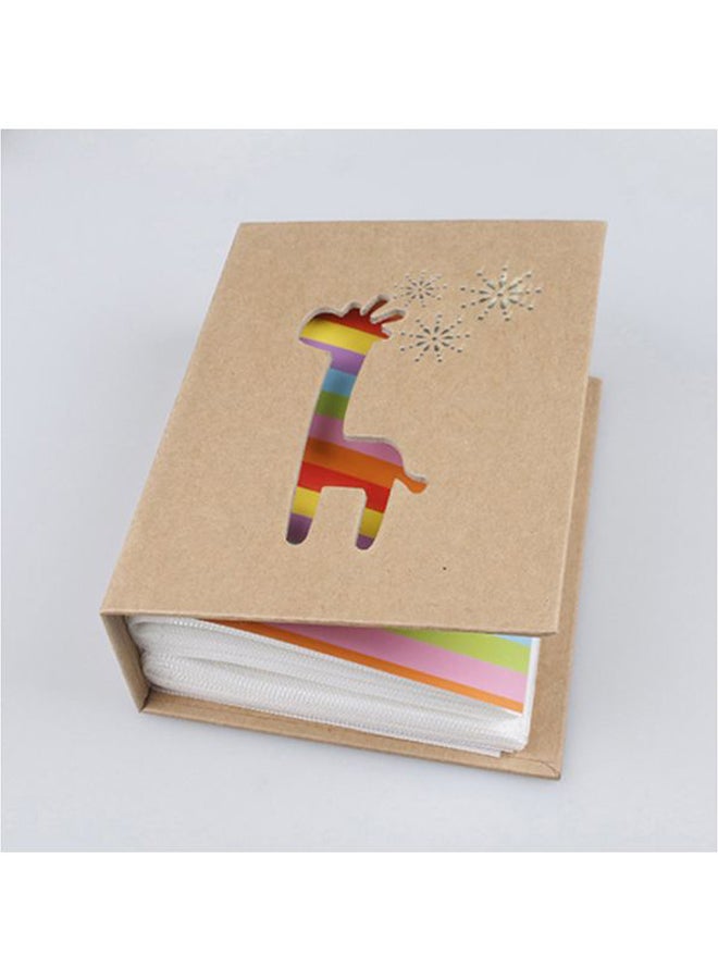 Generic 100-Pages Animal Themed Baby Photo Album Beige/Pink/Blue 10.2x15.2cm  - Image 2