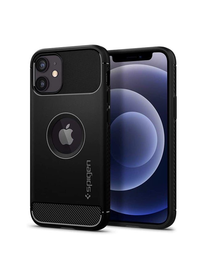 Spigen Rugged Armor for iPhone 12 Mini Case Cover (5.4 inch) - Matte Black - Image 1