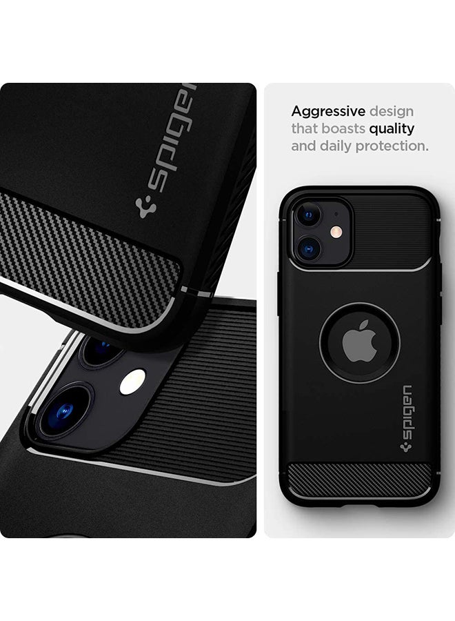 Spigen Rugged Armor for iPhone 12 Mini Case Cover (5.4 inch) - Matte Black - Image 2