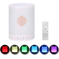 Colourful LED Light Bluetooth Speaker With Remote Control White
