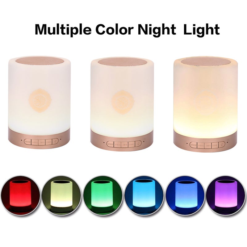 Generic - Colourful LED Light Bluetooth Speaker With Remote Control White - Image 1