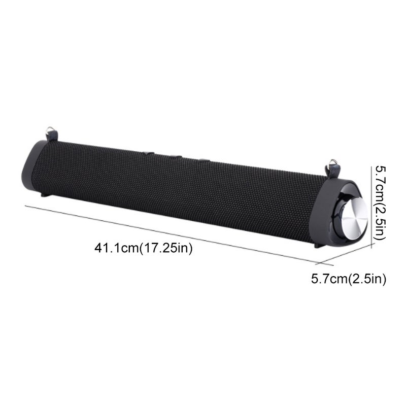 Subwoofer Soundbar Bluetooth Speaker With Remote Control Black