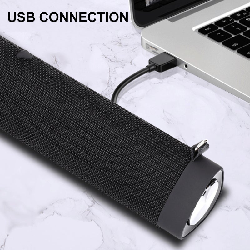 Subwoofer Soundbar Bluetooth Speaker With Remote Control Black