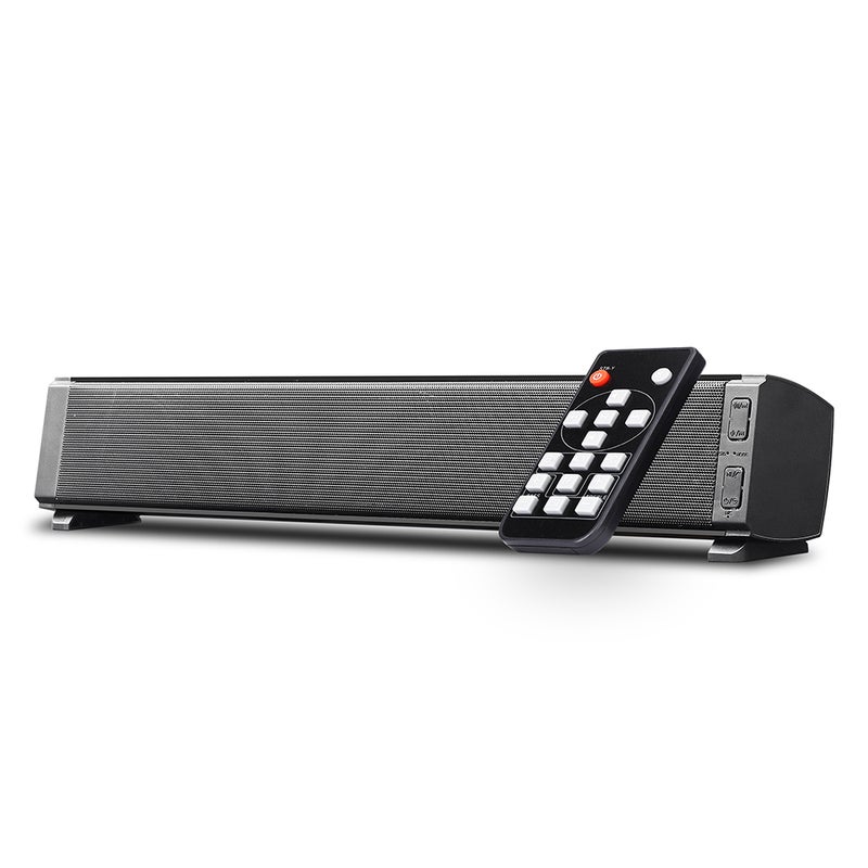 Generic - Wired and Wireless Mini Soundbar Bluetooth Speaker Black - Image 1