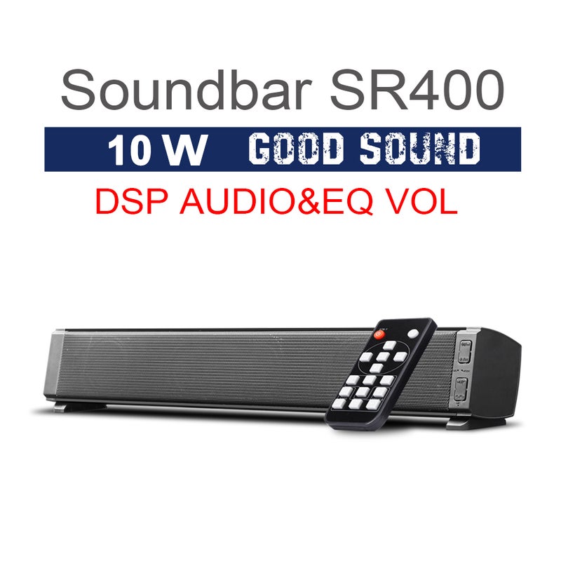 Generic - Wired and Wireless Mini Soundbar Bluetooth Speaker Black - Image 1