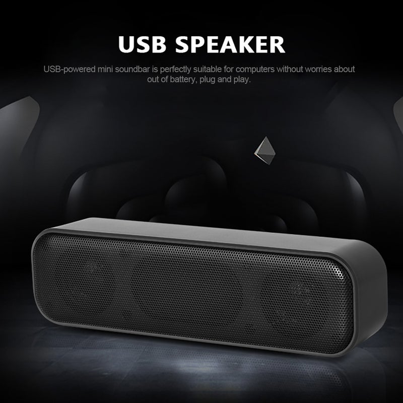 Generic - USB Powered Soundbar Speaker Black - Image 1